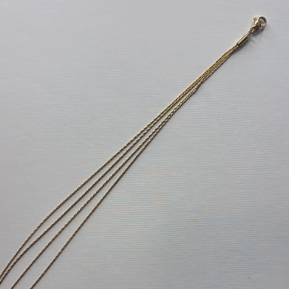 ✨ Gold-Tone Layered Chain Necklace | PVD Coated Stainless Steel | Adjustable ✨ - Picture 3 of 4